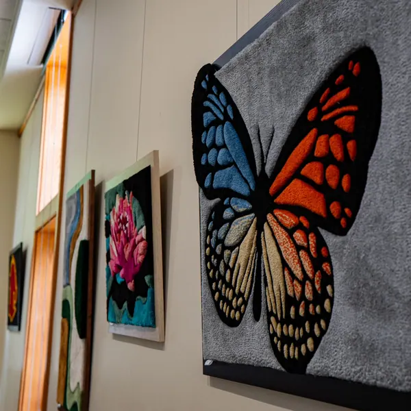 Gradient Butterfly, a hand-tufted rug by Made By Juice