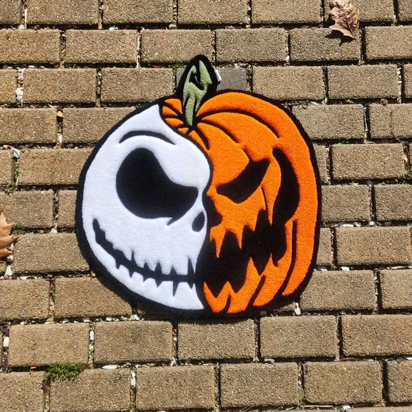 Jack the Pumpkin, a hand-tufted rug by Made By Juice