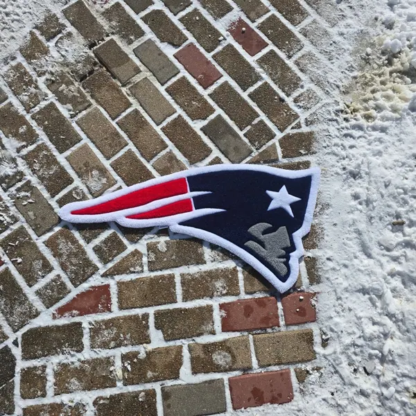 New England Patriots, a hand-tufted rug by Made By Juice