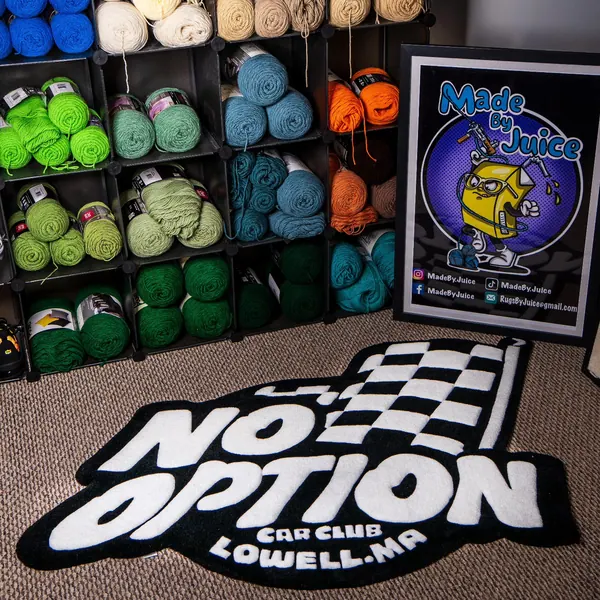 No Option Car Club, a hand-tufted rug by Made By Juice