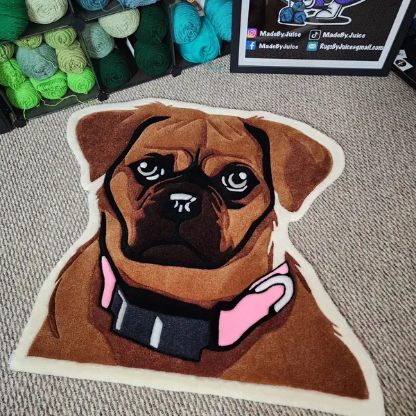 Piper the Puggle, a hand-tufted rug by Made By Juice