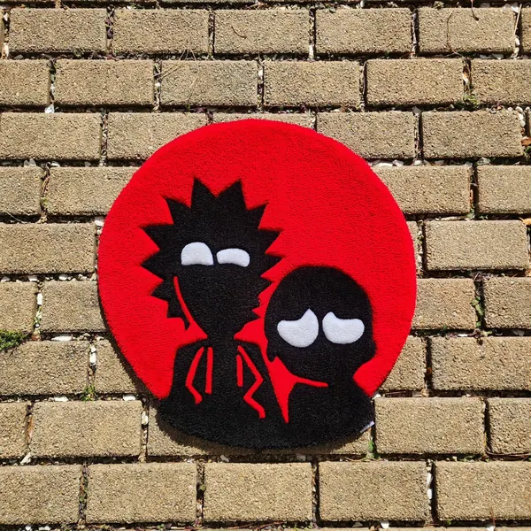 Rick and Morty "Blood Moon", a hand-tufted rug by Made By Juice