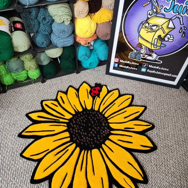 Sunflower, a hand-tufted rug by Made By Juice