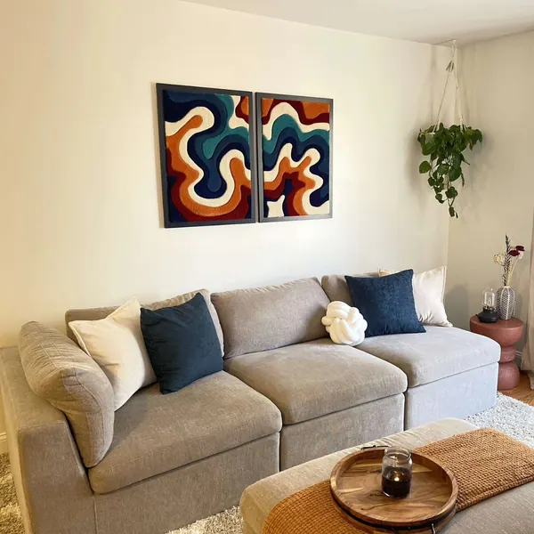 Wall art for the HQ, a hand-tufted rug by Made By Juice